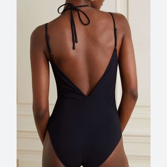 ZIMMERMANN jeannie loop front halter tie srao one piece in noir Size 10 NWT $350 - Picture 3 of 5